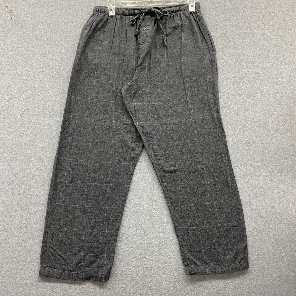 Polo Ralph Lauren Pajama Pants Mens XL Gray Windowpane Plaid Comfort Lounge